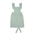 Tablier volants vert et blanc campagne chic esprit linge ancien.