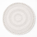 Tapis de bain rond blanc réversible pour salle de bain cocooning et élégante