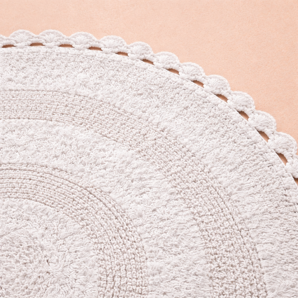 Tapis de bain rond blanc (70 cm)