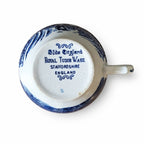Lot de 4 tasses anglaises anciennes bleu et blanc