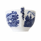 Lot de 4 tasses anglaises anciennes bleu et blanc