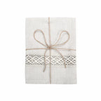 Torchon de cuisine coloris lin 50x70 en coton recyclé style campagne chic