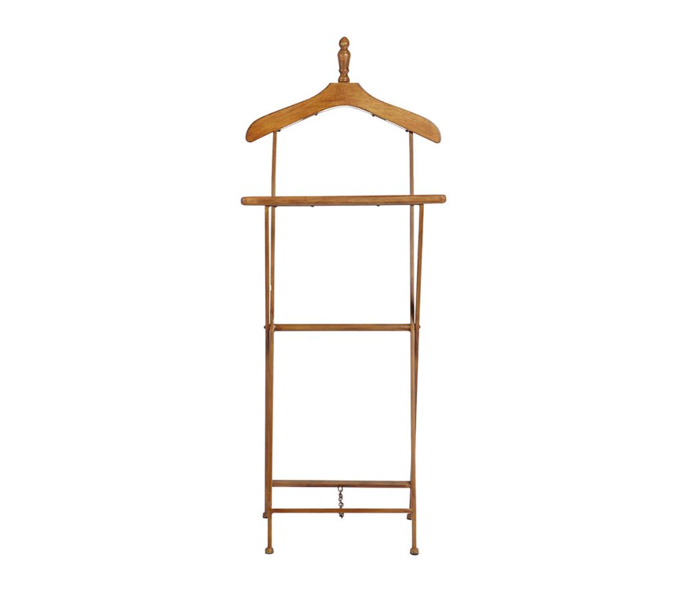 Valet de chambre pliant en fer et métal pour une décoration campagne chic et maison de famille -Comptoir de famille - Maison Ysance