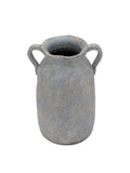 vase en terre cuite bleu-gris de style campagne chic -Clayre & Eef - Maison Ysance
